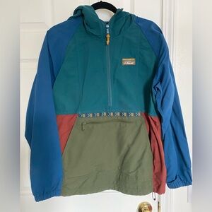 L.L. Bean Multicolor Raincoat - Blue, Green, Red